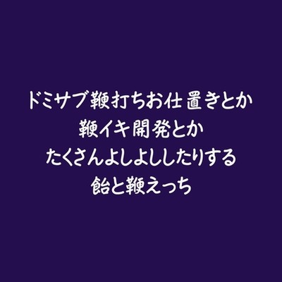 ドミサブ鞭打ちお仕置きとか鞭イキ開発とかたくさんよしよししたりする飴と鞭えっち（試用版）