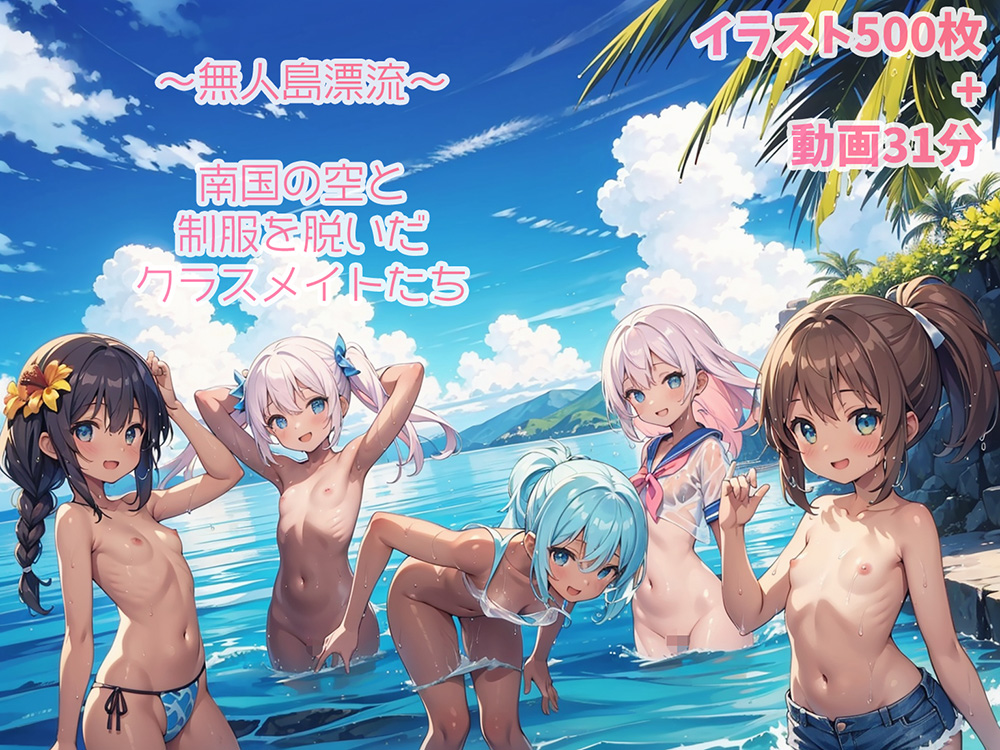 ～無人島漂流～　南国の空と制服を脱いだクラスメイトたち