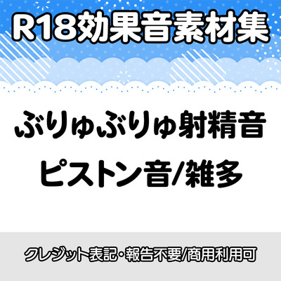 【R18効果音・クレジット表記不要】ぶりゅぶりゅ射精音・ピストン音の効果音素材集