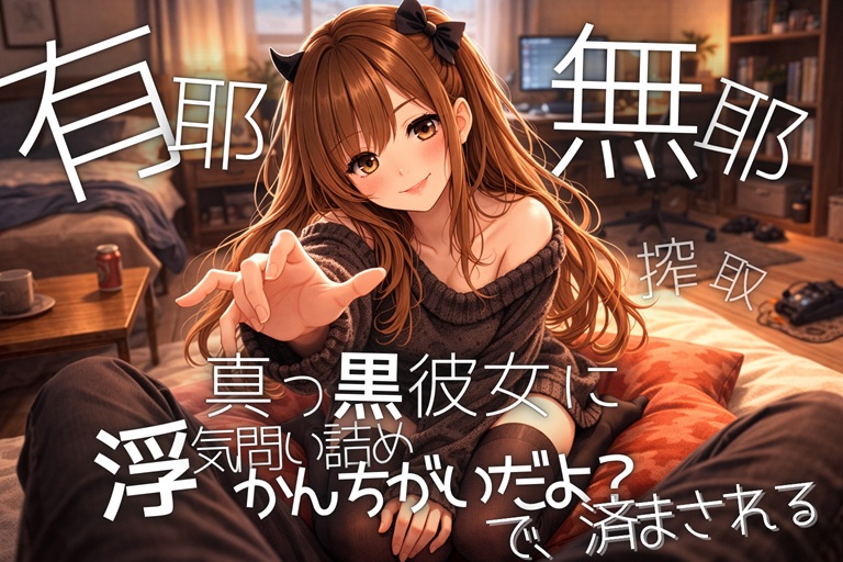 【真っ黒彼女】浮気を問い詰めても”かんちがいだよ?”で全部済まされ思考を奪われ搾取される【甘黒】