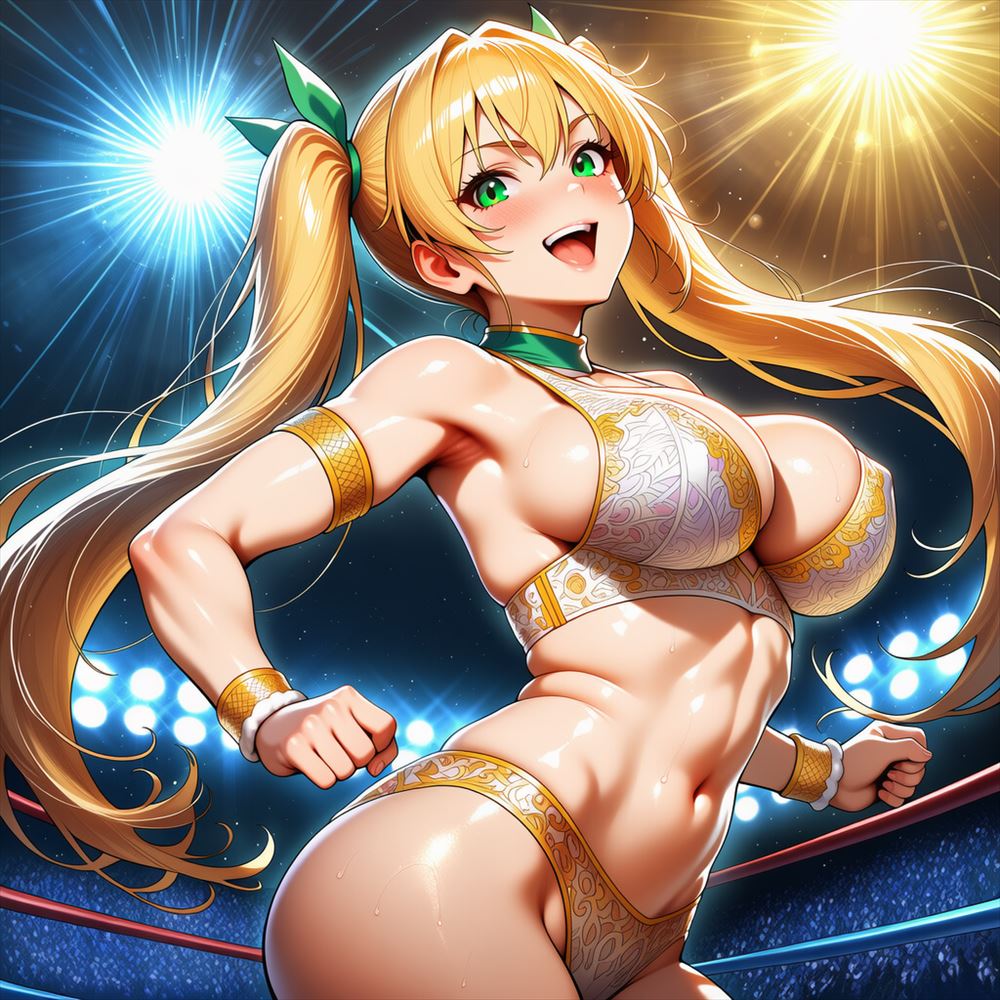 【動画あり】金髪ツインテールのアイドルレスラー、レスリングリングにて散る