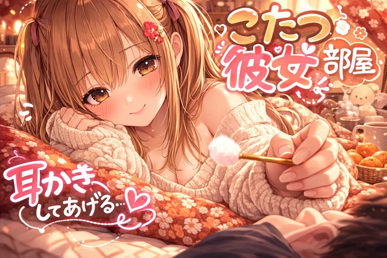  【耳かきASMR一時間】彼女の部屋で休日まったり耳かき【3Dio黒耳】