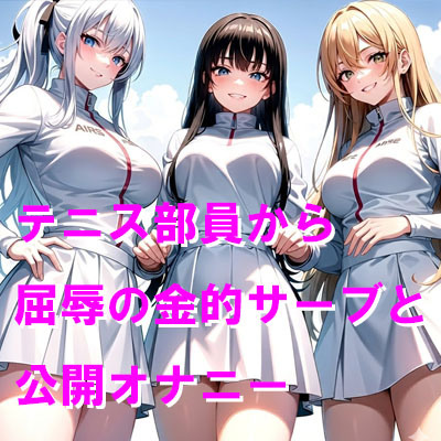 テニス部員から屈辱の金的サーブと公開オナニー