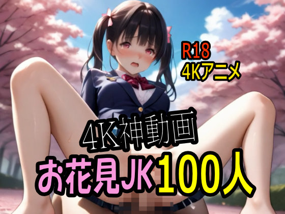 【4K AI ASMR Video】お花見天国・花よりマ〇コ！ＪＫ１００人花びら大回転 ！