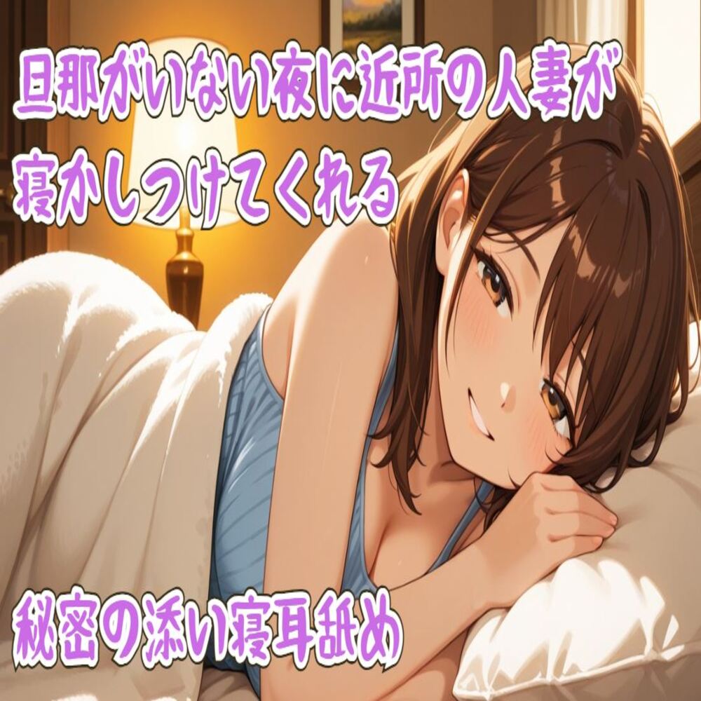 【ASMR】旦那がいない夜に近所の人妻が寝かしつけてくれる～秘密の添い寝耳舐め～