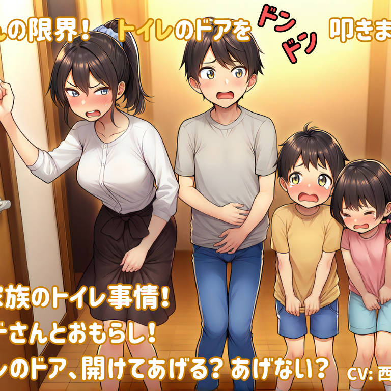 【おしっこ我慢】がまんの限界！ トイレのドアをドンドン叩きまくる！