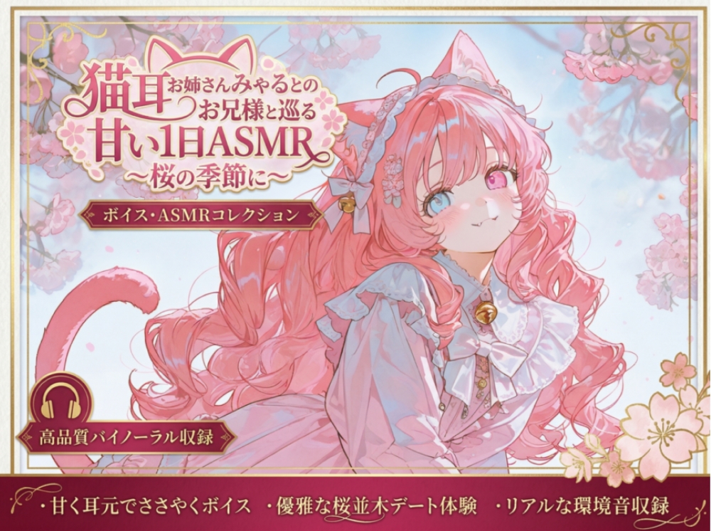 猫耳お姉さんみゃるとのお兄様と巡る甘い1日ASMR ～桜の季