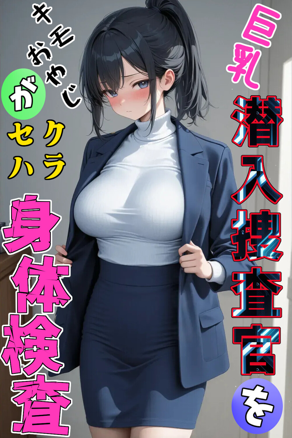 巨乳潜入捜査官をキモおやじがセクハラ身体検査　体験版