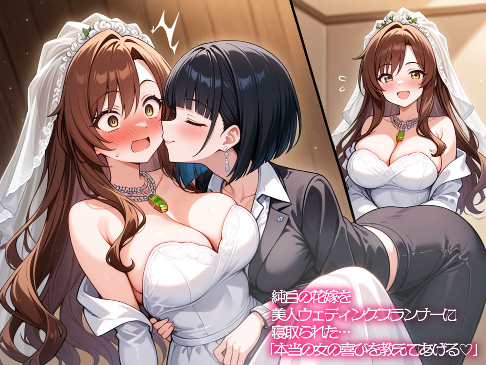 【NTR 百合】純白の花嫁を美人ウェディングプランナーに寝取られた…「本当の女の喜びを教えてあげる♡」
