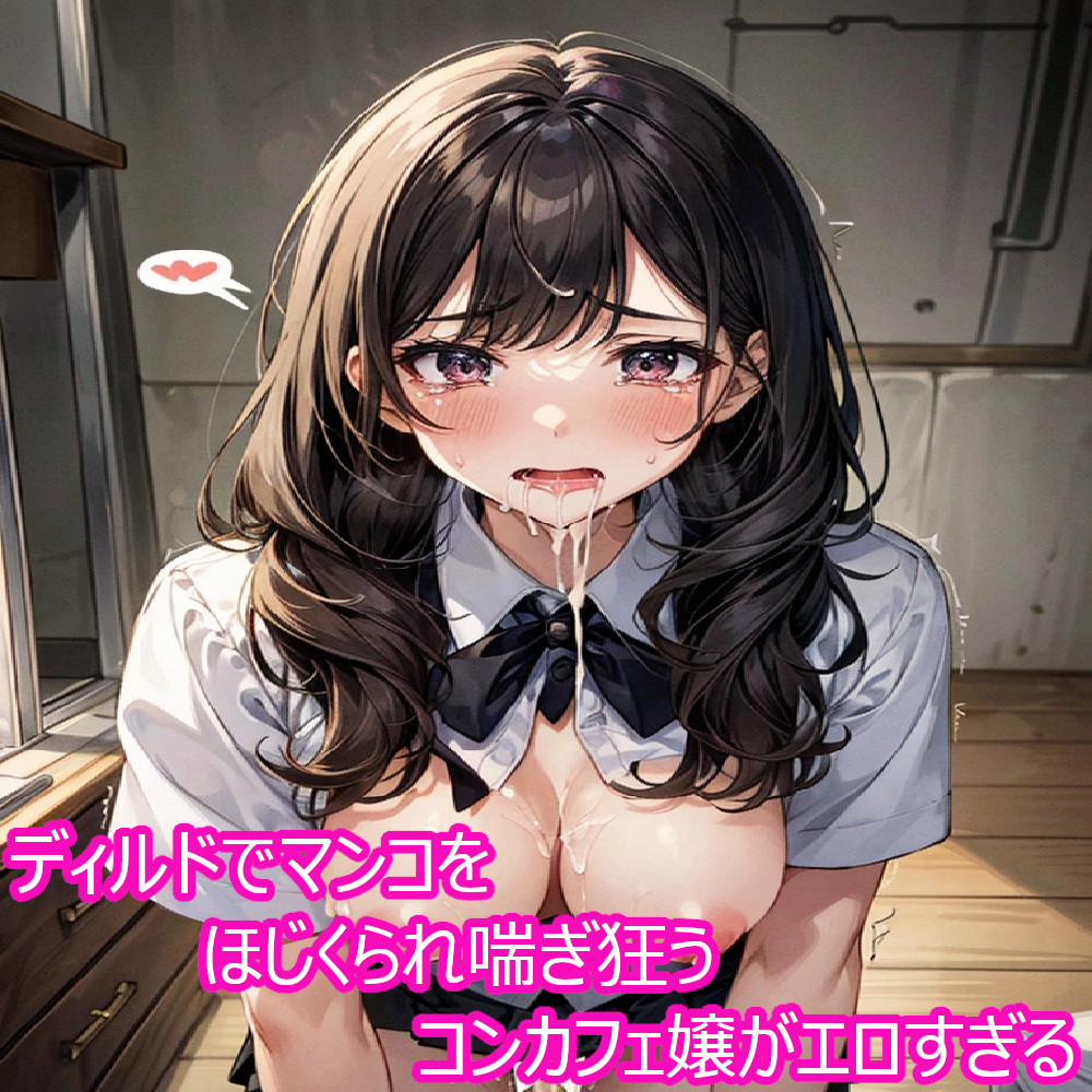 ディルドでマンコをほじくられ喘ぎ狂うコンカフェ嬢がエロすぎる
