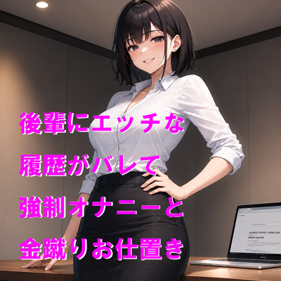 後輩にエッチな履歴がバレて強制オナニーと金蹴りお仕置き