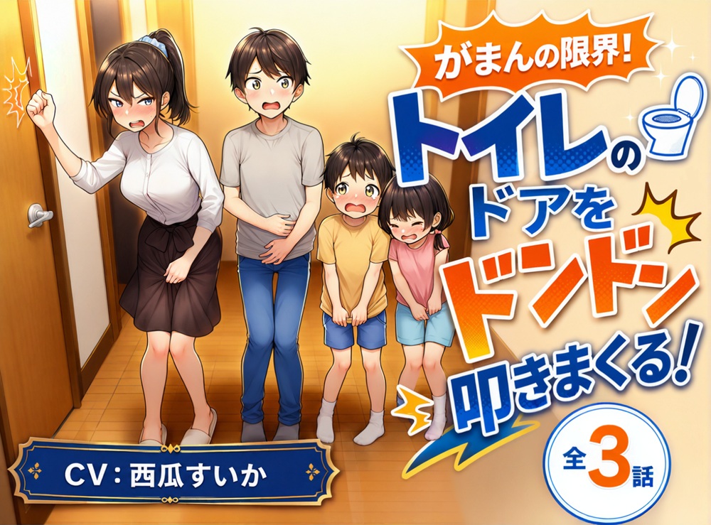 【おしっこ我慢】がまんの限界！ トイレのドアをドンドン叩きまくる！