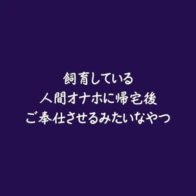飼育している人間オナホに帰宅後ご奉仕させるみたいなやつ（試用版）