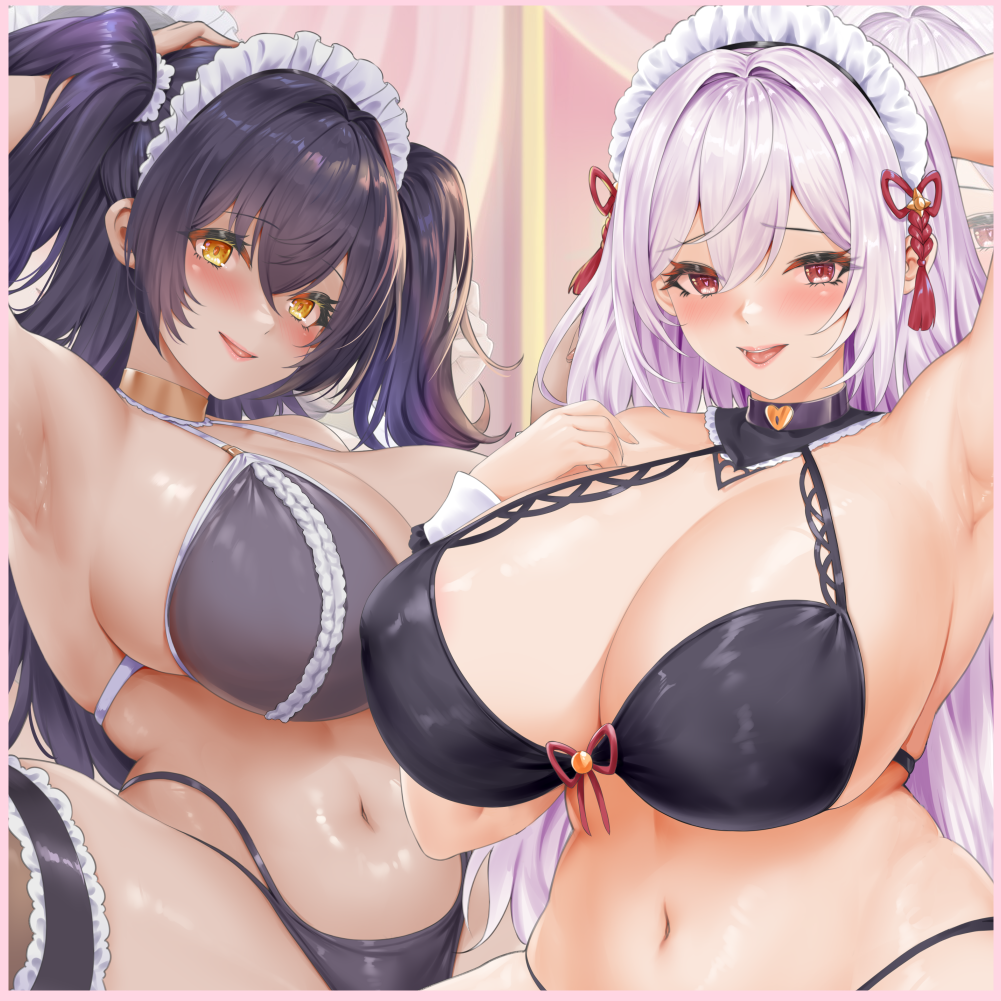 ダブルドスケベメイドの雑魚オスたっぷり甘やかしとふわとろ交尾の日々【KU100】