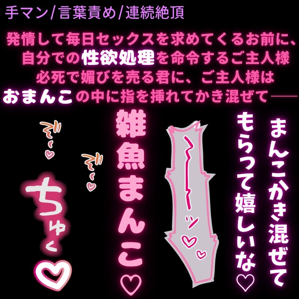 【手マン/言葉責め/連続絶頂】発情してるお前に立場を分からせるオナ指示手マン
