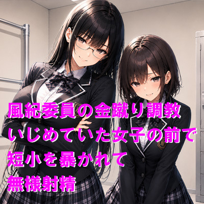 風紀委員の金蹴り調教 いじめていた女子の前で短小を暴かれて無様射精