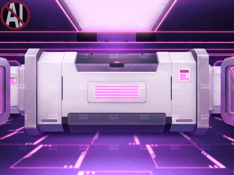 みにくる背景CG素材集『未来編』part02-Pink&times;Black-A