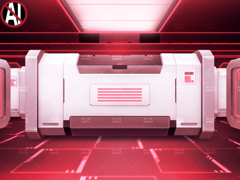 みにくる背景CG素材集『未来編』part02-Red&times;Black-A