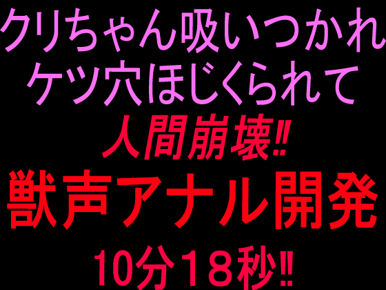 クリちゃん吸いつかれケツ穴ほじくられて人間崩壊‼︎獣声アナル開発10分18秒‼︎