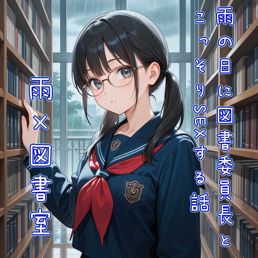 【5～10分でさっくり抜けるシリーズ】雨の日に図書委員長とこっそりSEXする話
