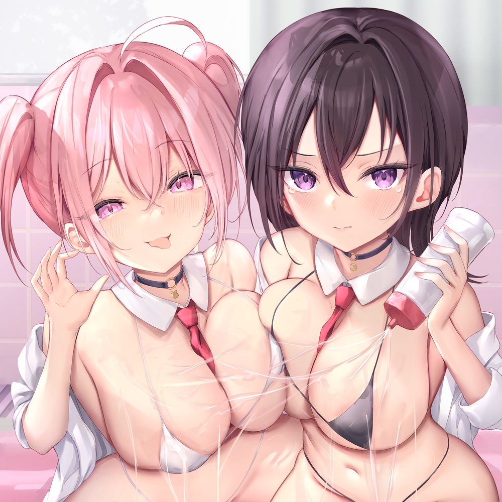 【ぬるぬる密着】ローションJKリフレ♪～アホ可愛いギャルとツンデレ幼馴染があなたに夢中♡ローションと精液まみれぬちゅぬちゅエッチ♡～