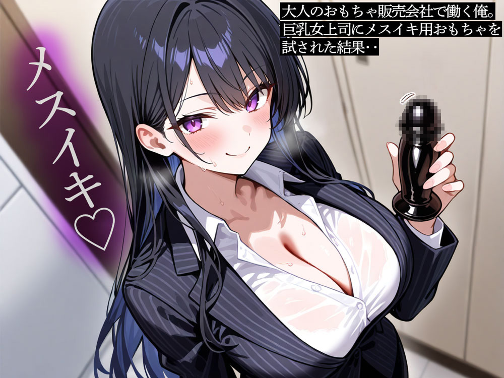 大人のおもちゃ販売会社で働く俺。巨乳女上司にメスイキ用おもちゃを試された結果‥