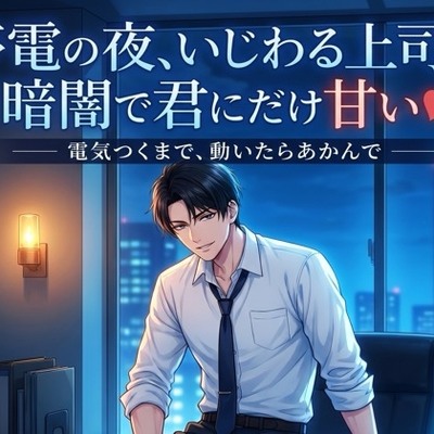 停電の夜、いじわる上司は暗闇で君にだけ甘い♡〜誰にもバレないよう、暗闇で耳元に囁かれ甘やか中出しされる残業の夜〜【関西弁/バイノーラル】
