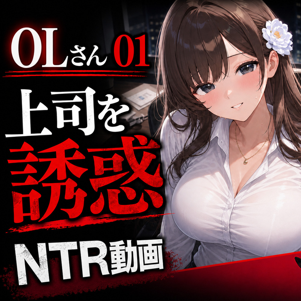 OLさん01 妻子持ち上司を誘惑するNTRオフィス動画 乳吸い・足コキ・本番あり