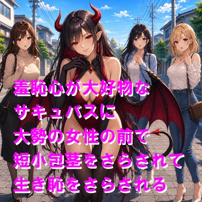 羞恥心が大好物なサキュバスに大勢の女性の前で短小包茎をさらされて生き恥をさらされる