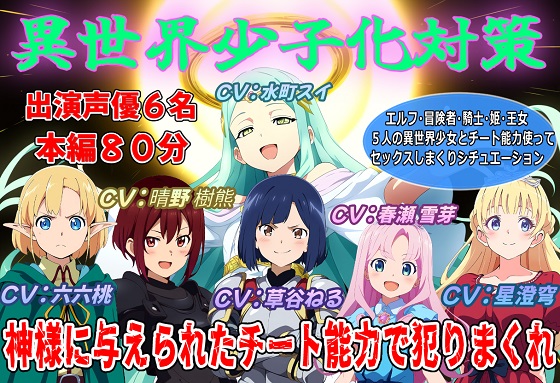 【声優６名出演】異世界少子化対策～神様に与えられたチート能力で犯りまくれ～