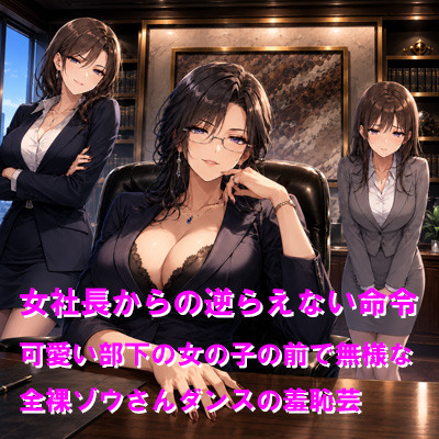 女社長からの逆らえない命令 可愛い部下の女の子の前で無様な全裸ゾウさんダンスの羞恥芸