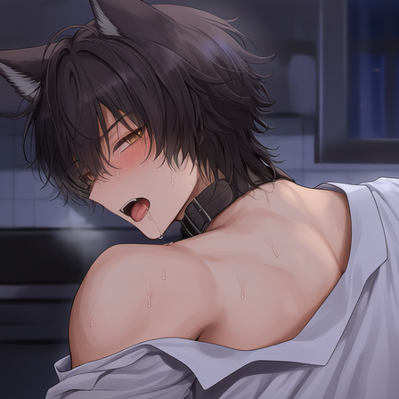 キッチンで料理してるわんこ獣人彼氏に後ろから悪戯したらご奉仕行交尾されちゃう