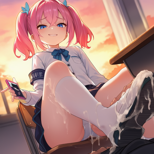 メスガキ風紀員に足コキされる！裸を撮影されてもう逃げられない！屈辱のつばかけ！