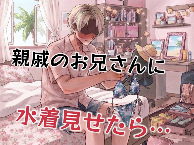 親戚のお兄さんに部屋で水着披露したら…