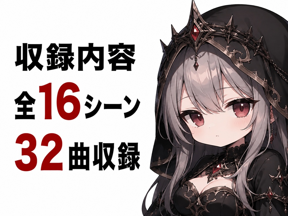 【全32曲/商用可】ダークファンタジーRPG向けBGM素材集『滅びの王国と黒き聖戦』