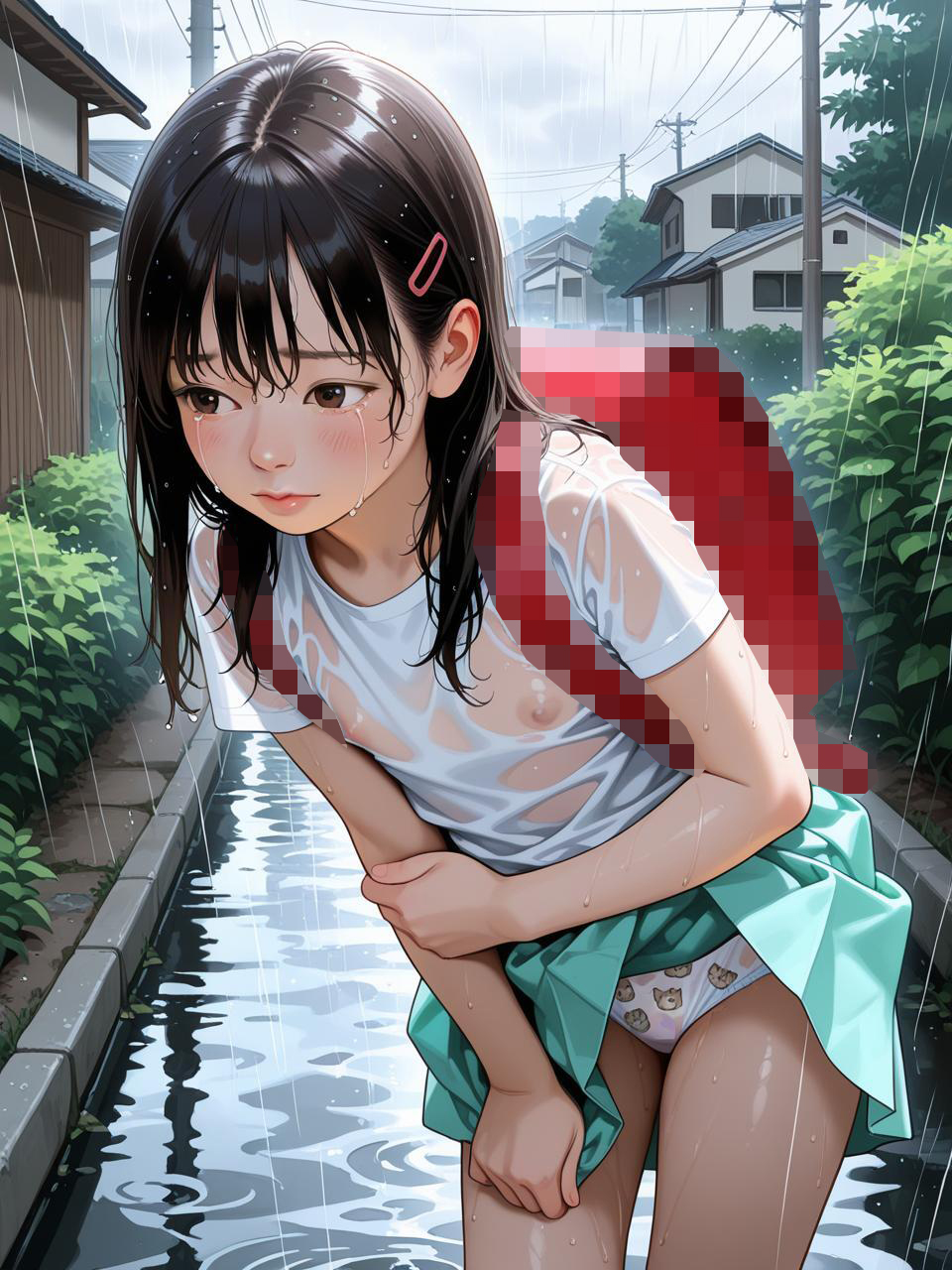 つるぺた雨の中(353枚)【美麗イラストCG集ult】