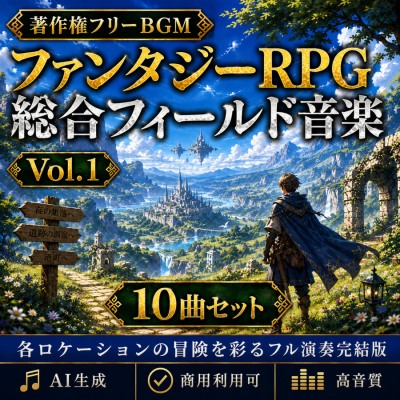 【全曲試聴】ファンタジーRPG総合フィールド音楽 Vol.1 サンプル