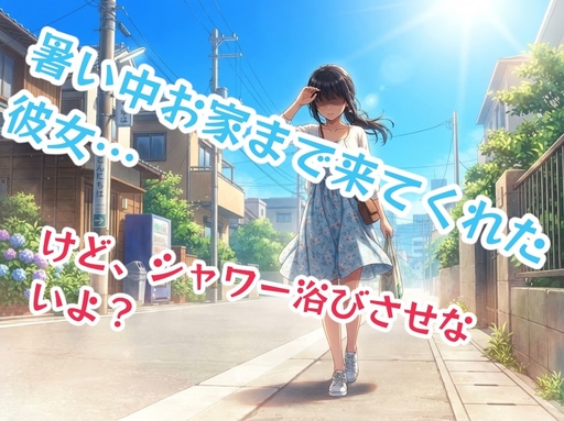 暑い中家まで来てくれたけど、シャワーは浴びさせないよ？