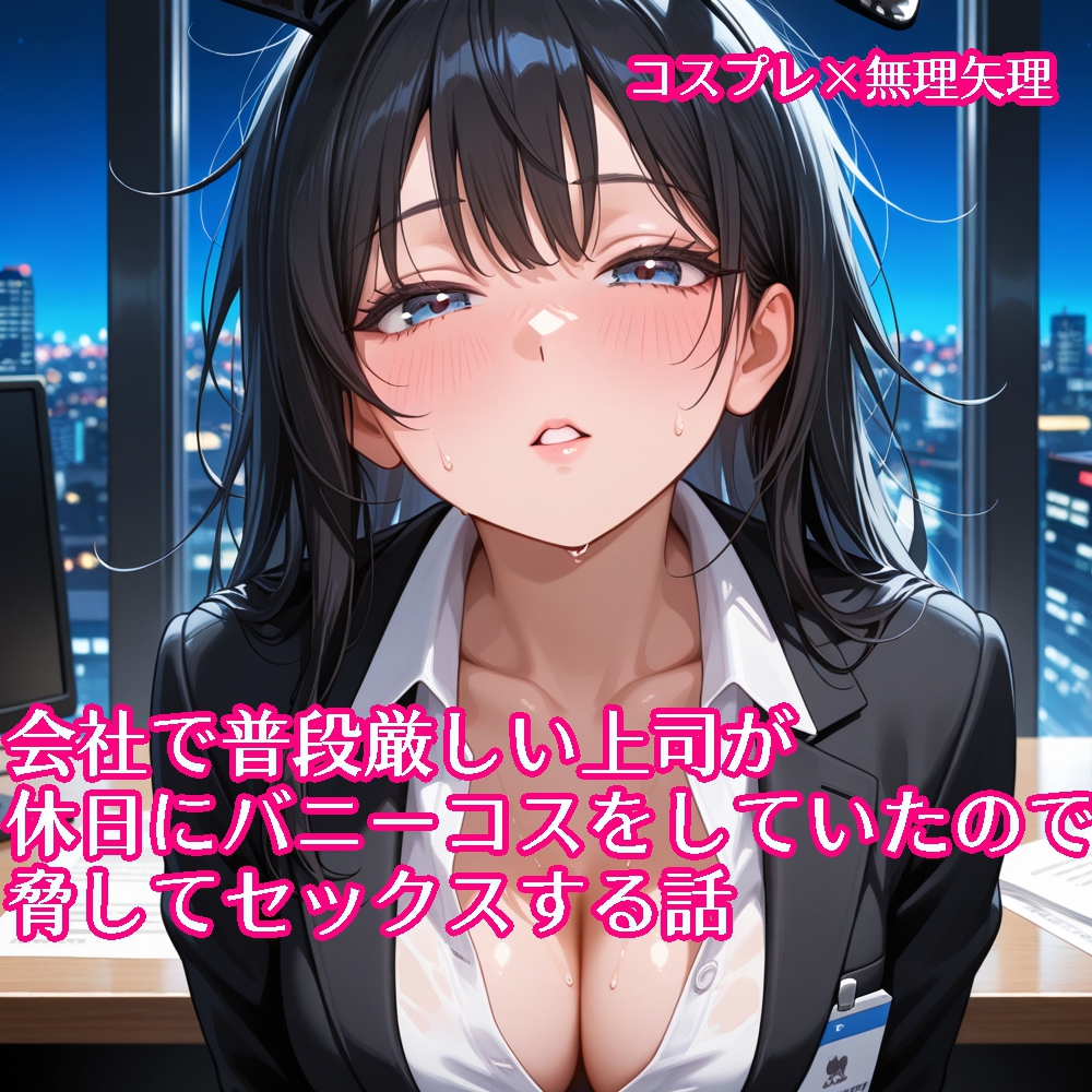 【5～10分でさっくり抜けるシリーズ】会社で普段厳しい上司が休日にバニーコスをしていたので脅してセックスする話