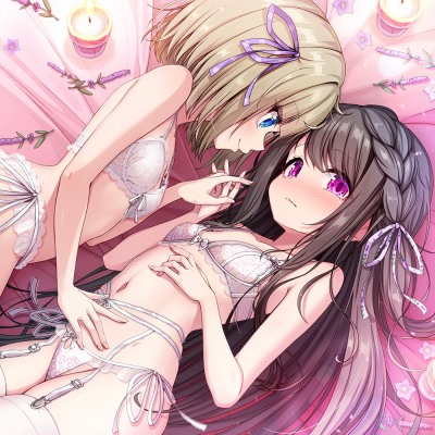 【百合ASMR】寄宿舎エステサロン 蜜月の灯りVII -宵坂月乃Summer Days-
