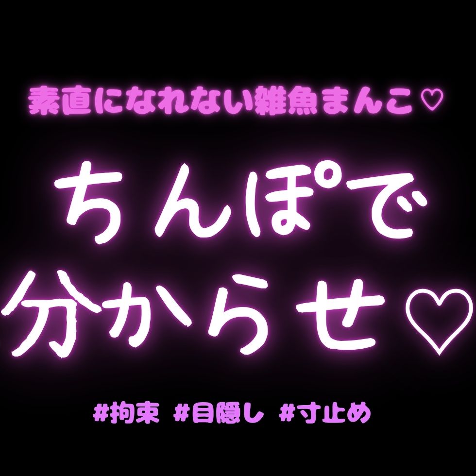【寸止め/連続脳イキ】拘束目隠しえっち♡素直になれない雑魚雌にちんぽで分からせ♡「雑魚って言われた時が1番まんこの中キュンキュンしてるよなぁ♡」
