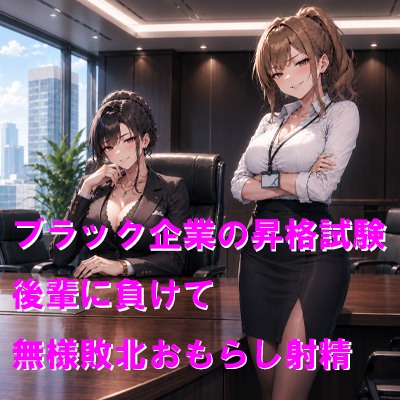 ブラック企業の昇格試験 後輩に負けて無様敗北おもらし射精