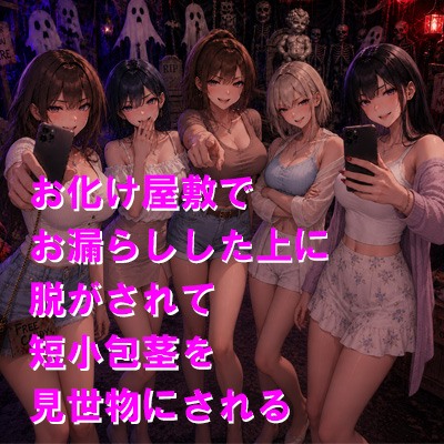 お化け屋敷でお漏らしした上に脱がされて短小包茎を見世物にされる