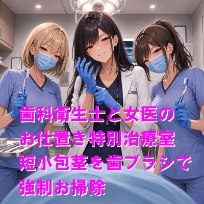 歯科衛生士と女医のお仕置き特別治療室 短小包茎を歯ブラシで強制お掃除