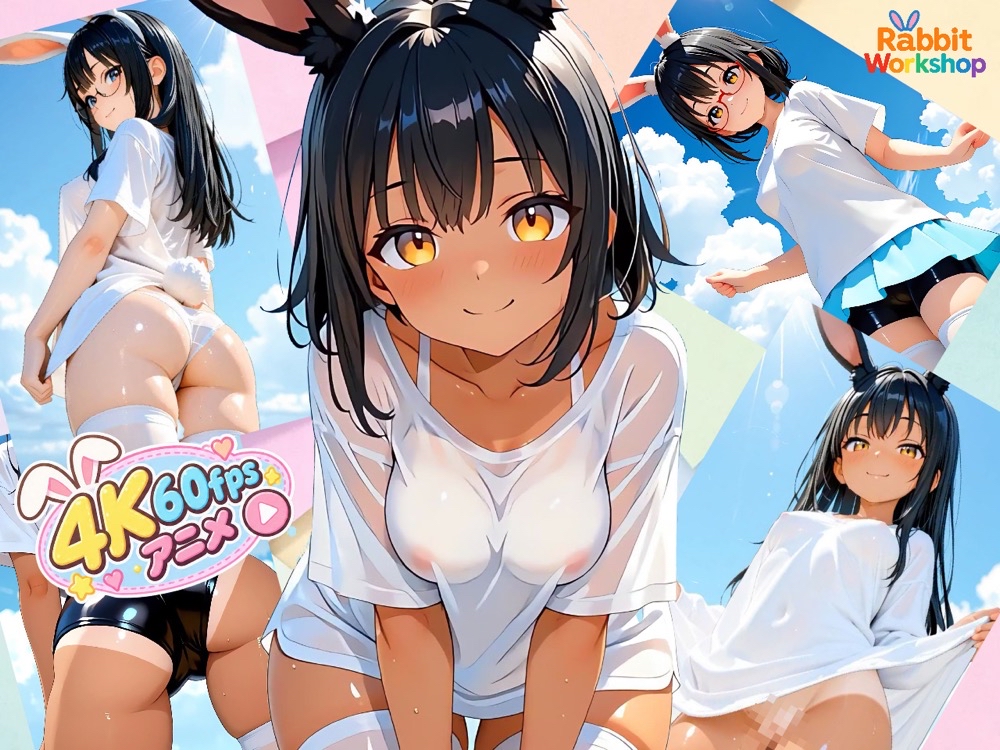 【4Kアニメ】うさみみ夏空ダンス【60fps】