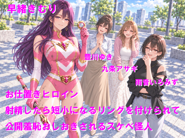お仕置きヒロイン 射精したら短小になるリングを付けられて公開羞恥おしおきされるスケベ怪人