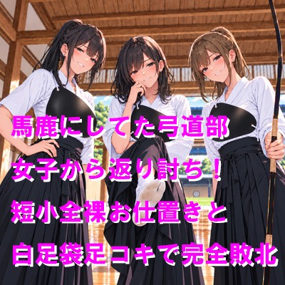 馬鹿にしてた弓道部女子から返り討ち！短小全裸お仕置きと白足袋足コキで完全敗北