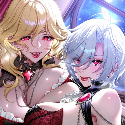 【フォーリー】ヴァンパイアお姉さんたちに搾られる♪【キスたっぷり】