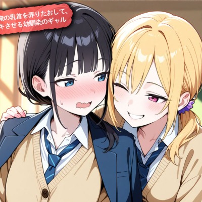 女体化した俺の乳首を弄りたおして、無限チクイキさせる幼馴染のギャル
