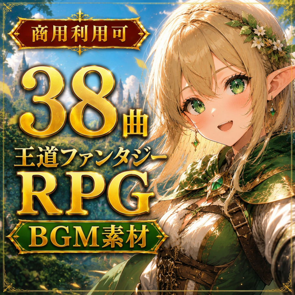 【38曲パック】クラシックファンタジーJRPG向け・ゲーム制作用BGM素材集【商用利用可】
